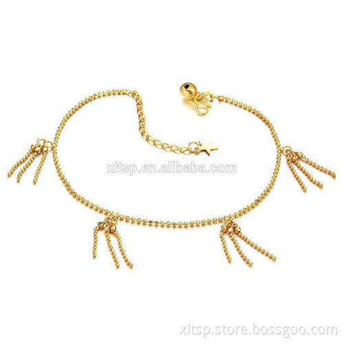 2016 new bead chain jewelry small bead anklet